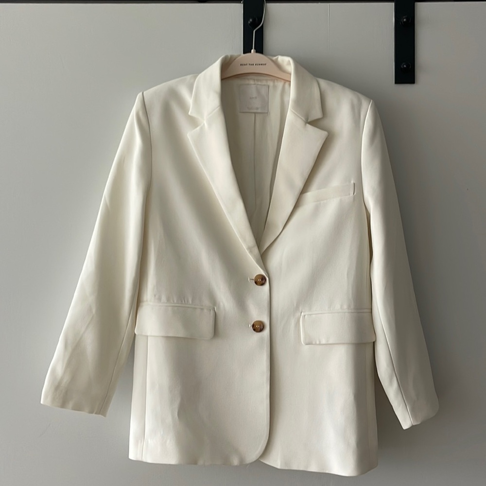 Mango White Blazer